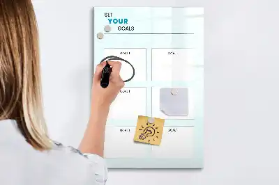 Magnettafel als Zielplaner zum Schreiben