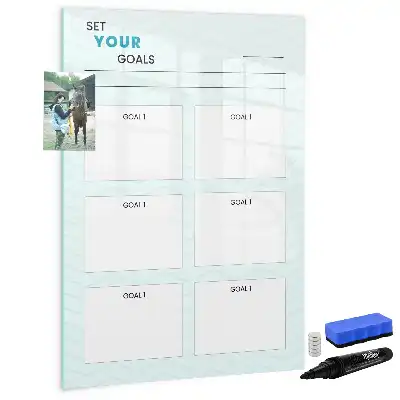 Magnettafel als Zielplaner zum Schreiben