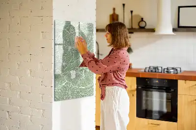 Magnettafel beschreibbar mit großem Blattmuster