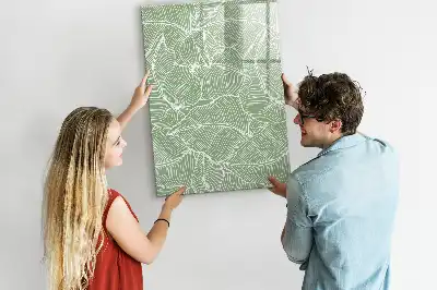 Magnettafel beschreibbar mit großem Blattmuster