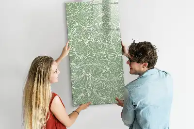 Magnettafel beschreibbar mit großem Blattmuster
