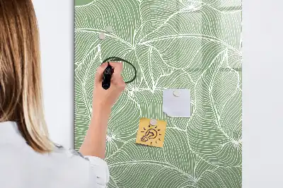 Magnettafel beschreibbar mit großem Blattmuster
