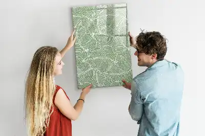 Magnettafel beschreibbar mit großem Blattmuster