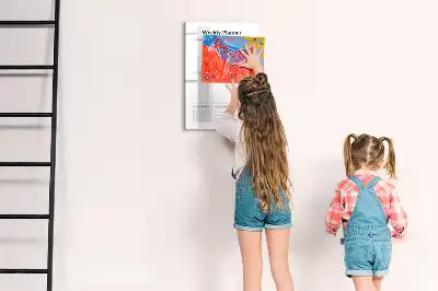 Wochenplaner als beschreibbare Magnettafel