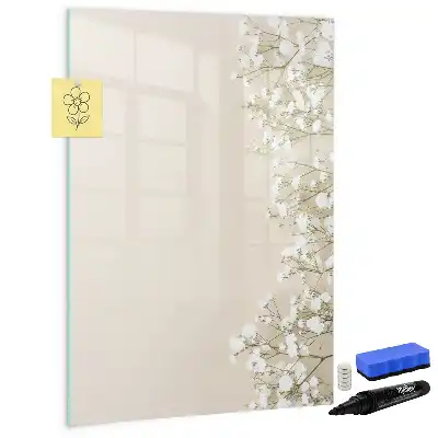 Magnettafel zum Beschreiben Motiv Zarte Blumen