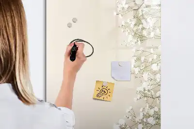 Magnettafel zum Beschreiben Motiv Zarte Blumen