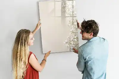 Magnettafel zum Beschreiben Motiv Zarte Blumen