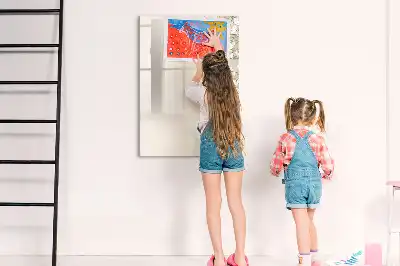 Magnettafel zum Beschreiben Motiv Zarte Blumen