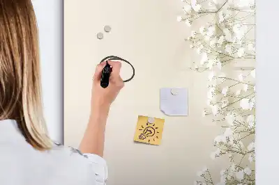Magnettafel zum Beschreiben Motiv Zarte Blumen