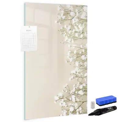 Magnettafel zum Beschreiben Motiv Zarte Blumen
