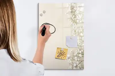 Magnettafel zum Beschreiben Motiv Zarte Blumen