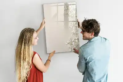 Magnettafel zum Beschreiben Motiv Zarte Blumen