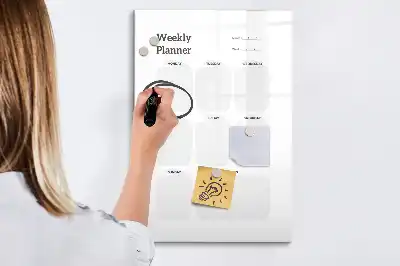 Wochenplaner als Magnettafel zum Beschreiben