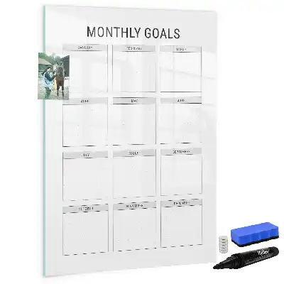 Magnettafel zum Schreiben für Monatsziele