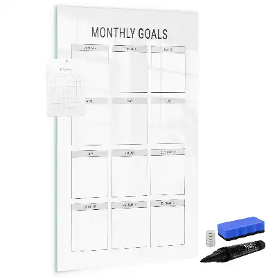 Magnettafel zum Schreiben für Monatsziele