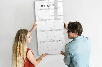 Magnettafel zum Schreiben für Monatsziele