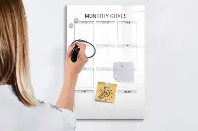 Magnettafel zum Schreiben für Monatsziele