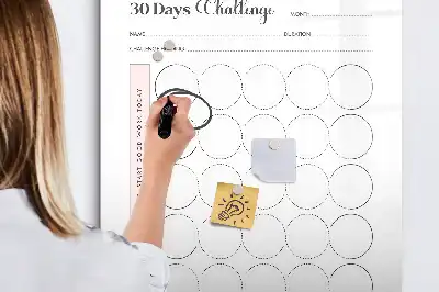 Magnettafel zum Schreiben für die 30 Tage Challenge