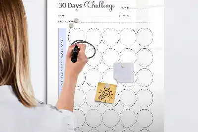 30-Tage-Planer beschreibbare Magnettafel