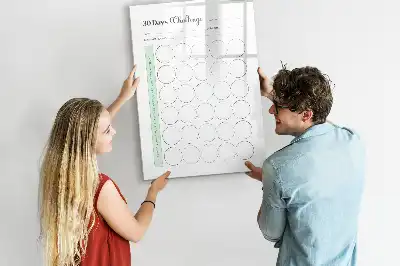 Magnettafel zum Schreiben als Challengplaner