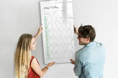 Magnettafel zum Schreiben als Challengplaner