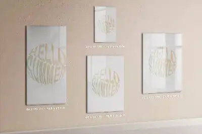 Magnettafel beschreibbar mit Motiv Text Hallo Sommer