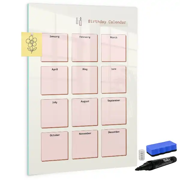 Geburtstagskalender magnetische Schreibtafel