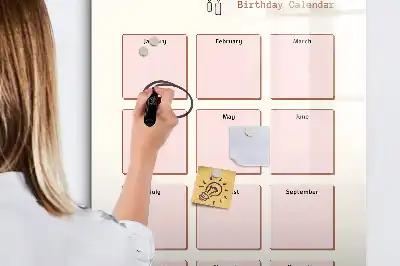 Geburtstagskalender magnetische Schreibtafel