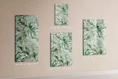 Magnettafel beschreibbar mit Aquarell-Blätter-Motiv