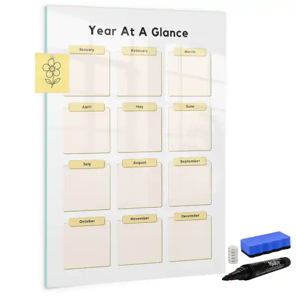 Jahresplaner magnetische Schreibtafel