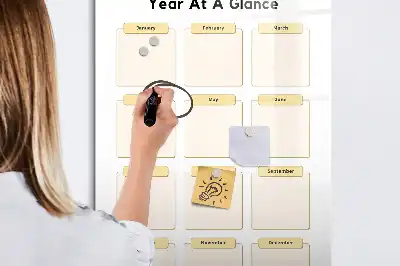 Jahresplaner magnetische Schreibtafel