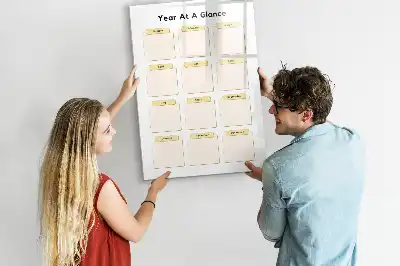 Jahresplaner magnetische Schreibtafel