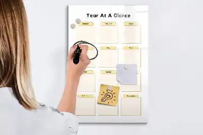 Jahresplaner magnetische Schreibtafel