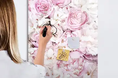 Magnettafel zum Beschreiben mit Rosen-Motiv