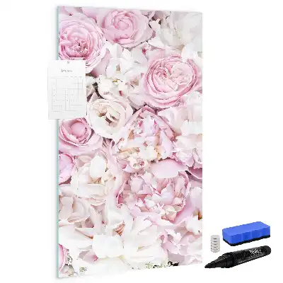 Magnettafel zum Beschreiben mit Rosen-Motiv