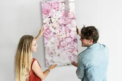 Magnettafel zum Beschreiben mit Rosen-Motiv