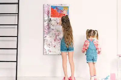 Magnettafel zum Beschreiben mit Rosen-Motiv