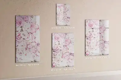 Magnettafel zum Beschreiben mit Rosen-Motiv