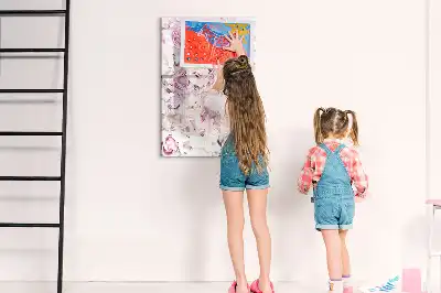 Magnettafel zum Beschreiben mit Rosen-Motiv