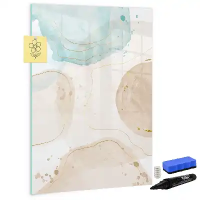 Beschreibbare Magnettafel mit Pastellflecken-Design
