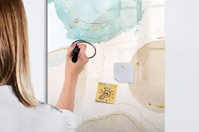 Beschreibbare Magnettafel mit Pastellflecken-Design