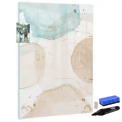 Beschreibbare Magnettafel mit Pastellflecken-Design