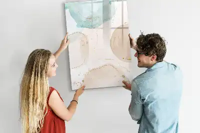 Beschreibbare Magnettafel mit Pastellflecken-Design