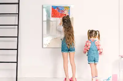 Beschreibbare Magnettafel mit Pastellflecken-Design