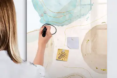 Beschreibbare Magnettafel mit Pastellflecken-Design