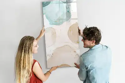 Beschreibbare Magnettafel mit Pastellflecken-Design