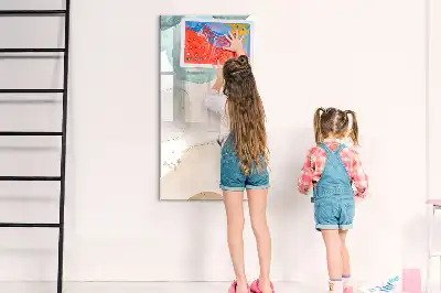 Beschreibbare Magnettafel mit Pastellflecken-Design