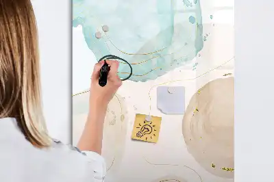 Beschreibbare Magnettafel mit Pastellflecken-Design