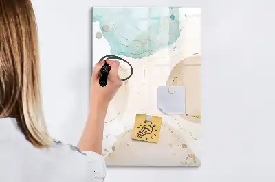 Beschreibbare Magnettafel mit Pastellflecken-Design