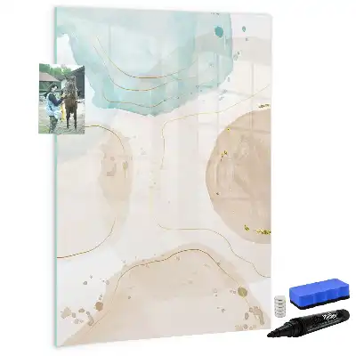 Beschreibbare Magnettafel mit Pastellflecken-Design